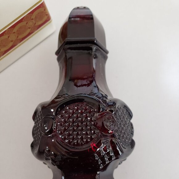 Vintage Avon Cape Cod Collection Salt Shaker 1978 Charisma Scent Ruby Glass - Picture 8 of 11